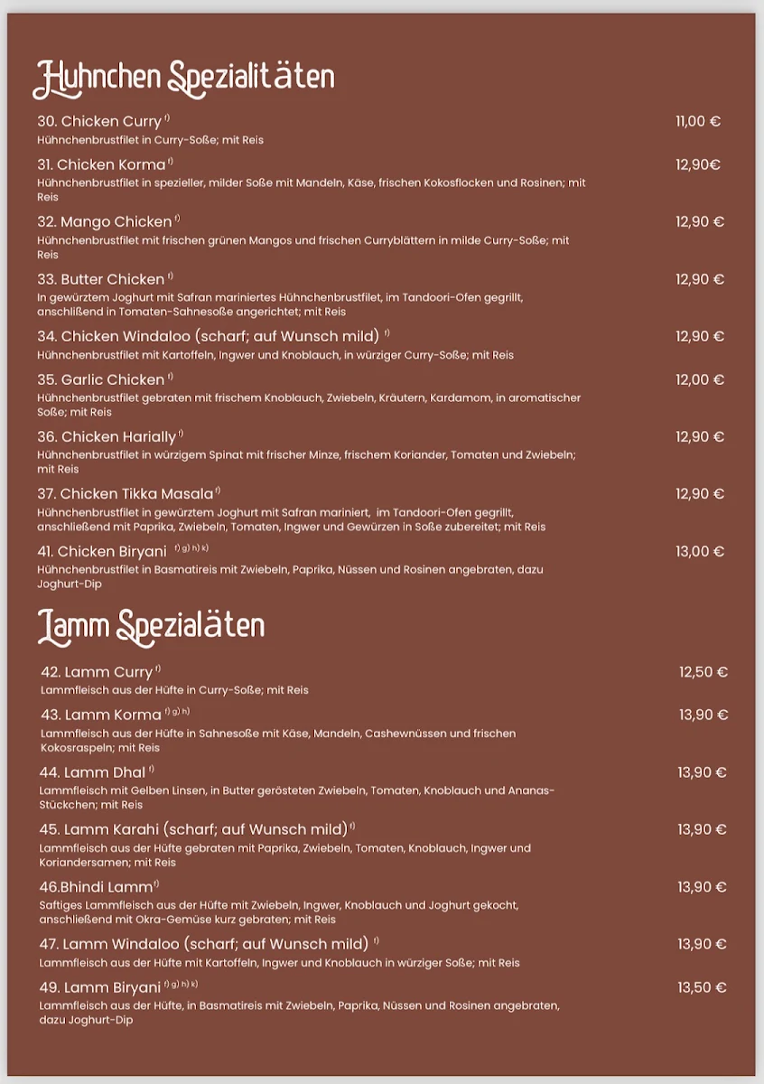 Speisekarte photo 1
