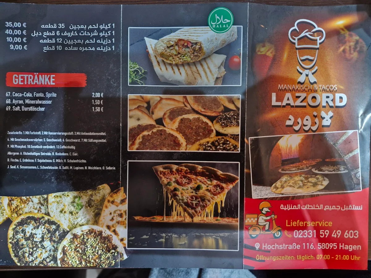 Speisekarte, Lazord