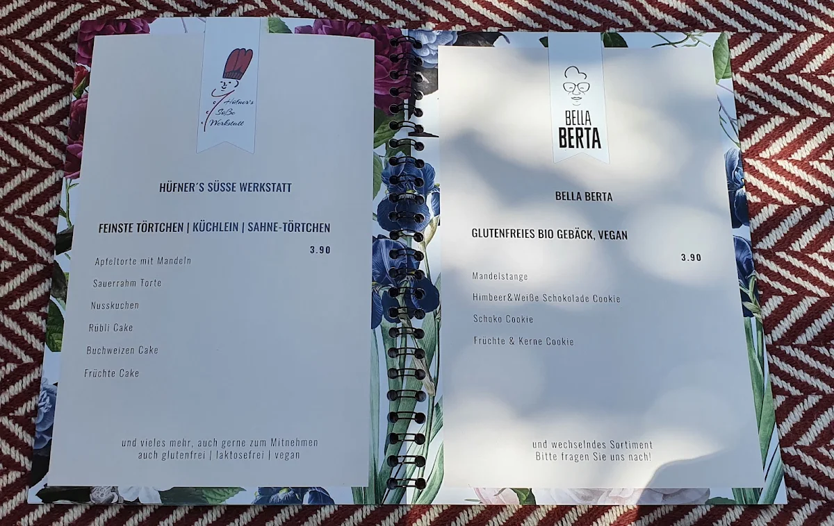 Speisekarte, Morgentau Café & Floristik