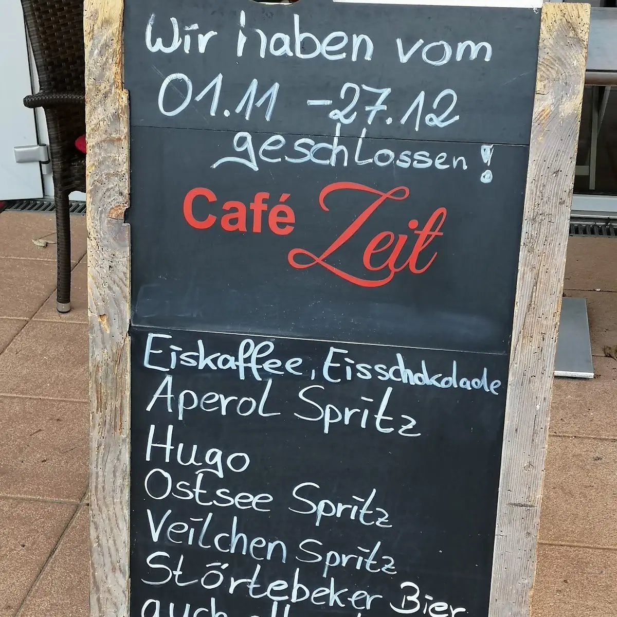 Speisekarte, Cafe Zeit Baabe